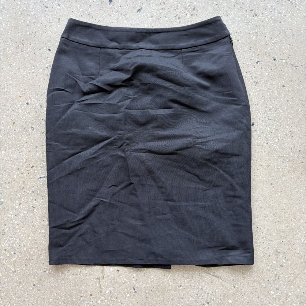 Yves Saint Laurent YSL 04 Tom Ford Black Cotton Midi Skirt
